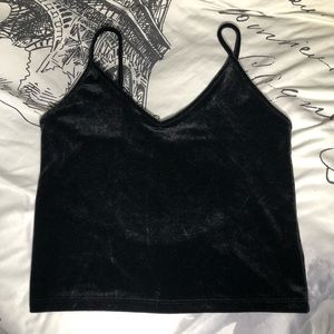 Black velvet cami